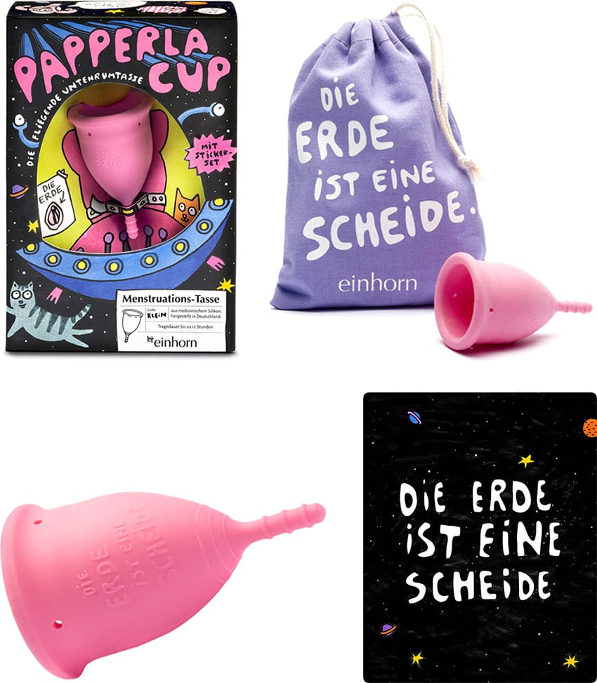 Einhorn Papperla Cup | Menstruationstasse aus Silikon | Small