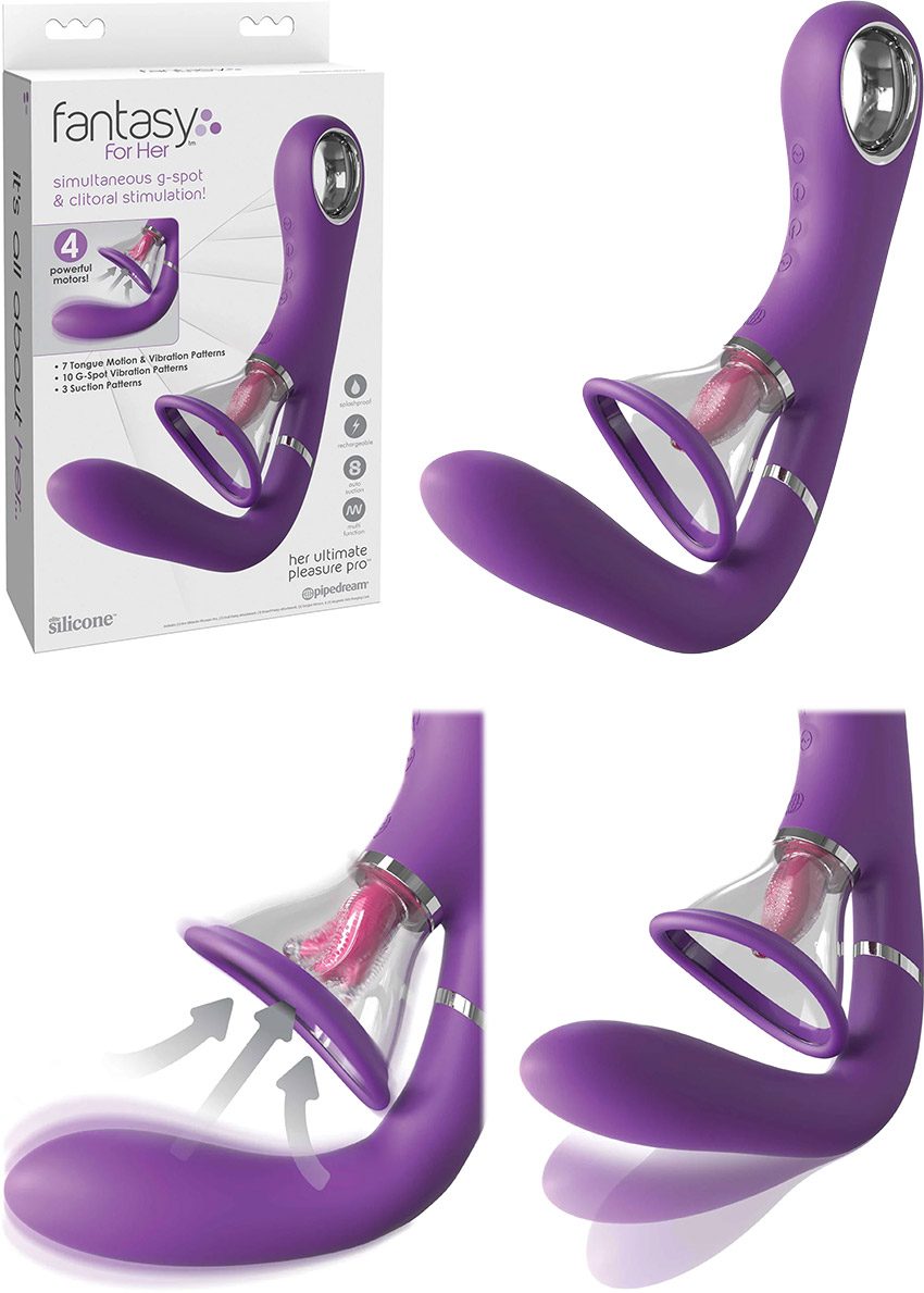 Pipedream Fantasy Her Ultimate Pleasure Pro | Pompe vaginale 4-en-1