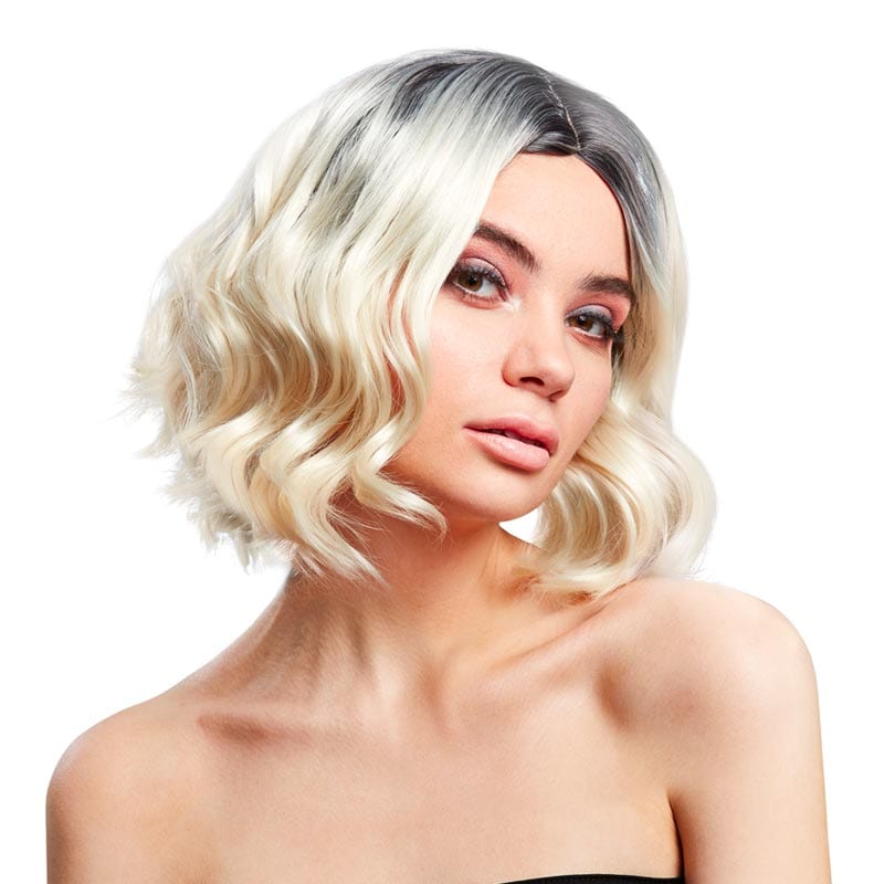 Fever Wigs Kourtney | Perruque coupe courte ondulée | Blond