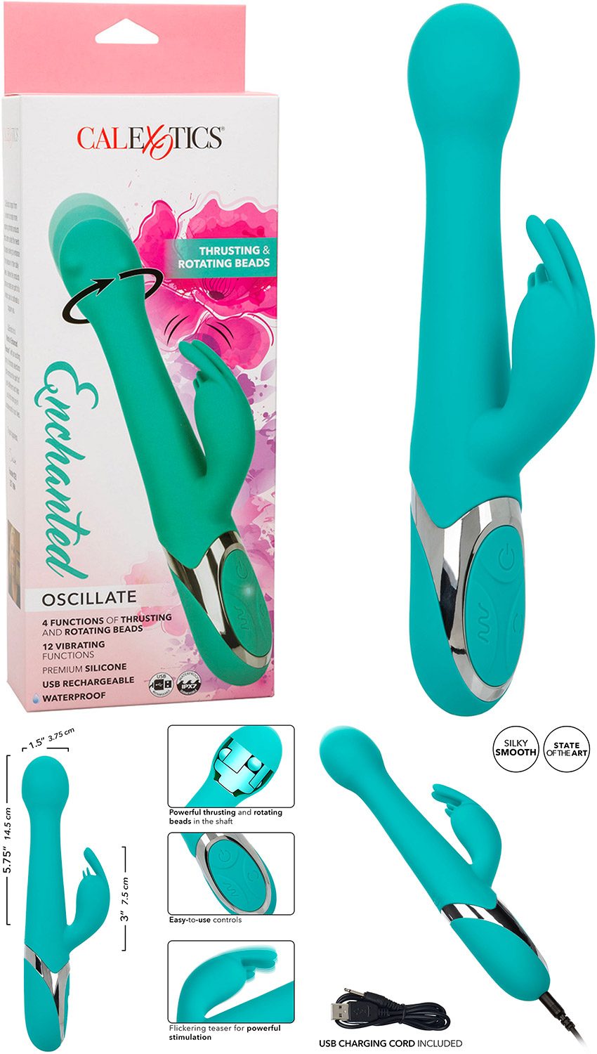 CalExotics Enchanted Oscillate | Vibrator mit rotierenden Kugeln