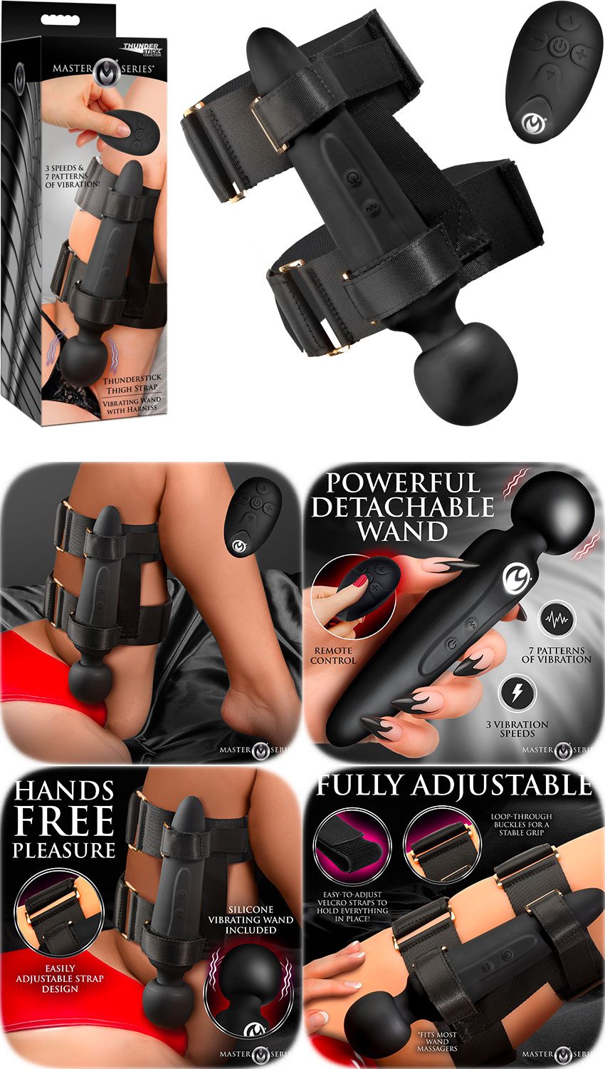 Master Series Thunderstick | Vibrationsstab mit Oberschenkel-Harness