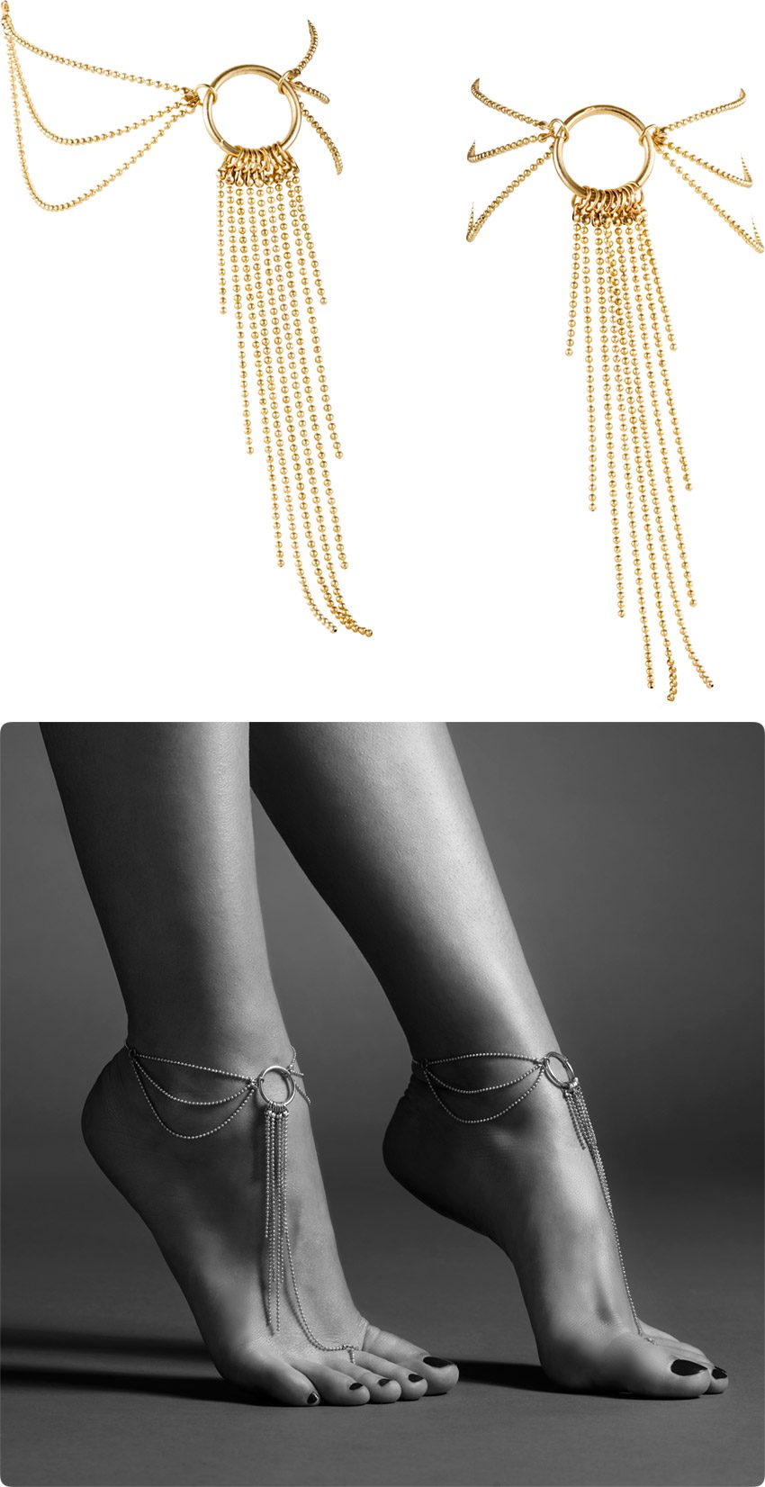Bijoux Indiscrets Magnifique | Goldenes Metallkettchen für die Füsse