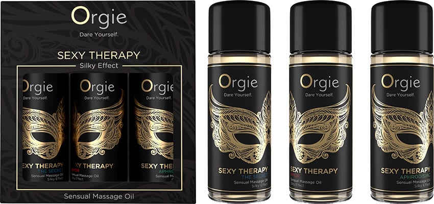 Orgie Sexy Therapy | Set d'huiles de massage effet soyeux | 3x 30 ml