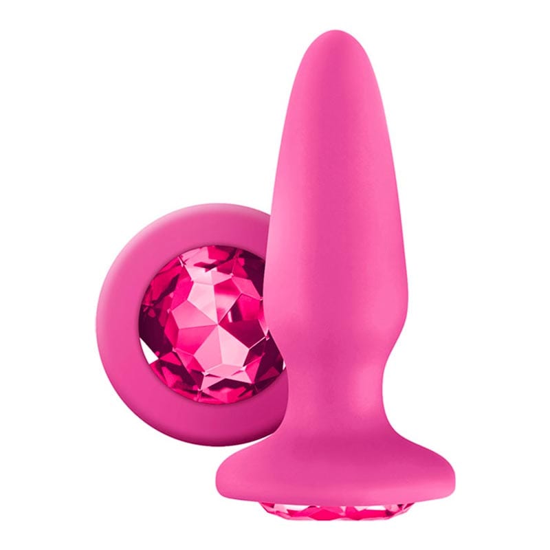 NS Novelties Glams | Plug anal en silicone rose avec cristal rose