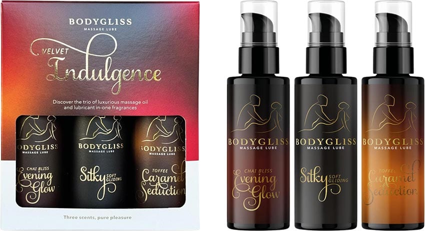Bodygliss Velvet Indulgence | Massageöl- und 2-in-1-Gleitmittel-Set