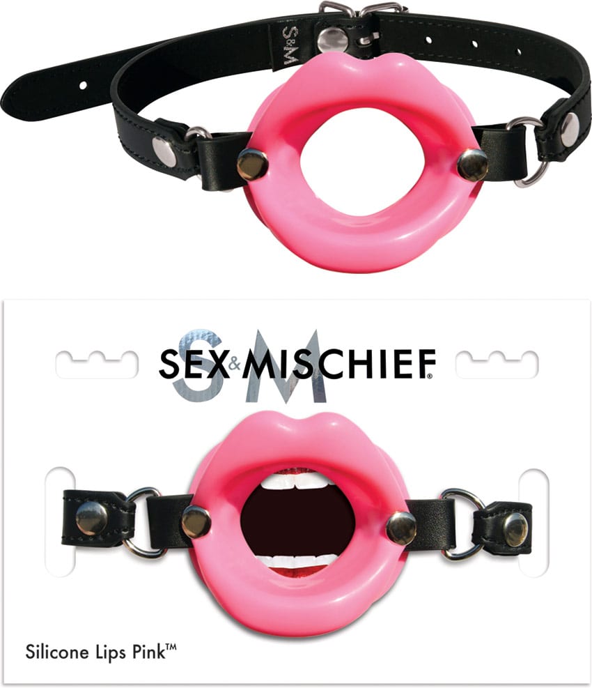 Sex & Mischief Pink Lips Offener Mundknebel in Form von Lippen | Rosa