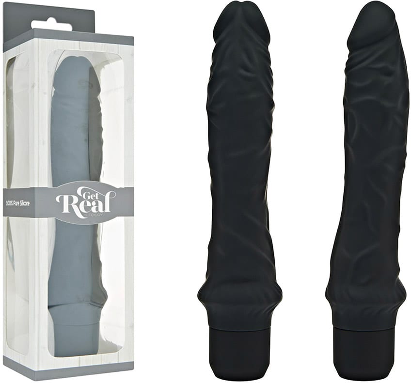 ToyJoy Get Real Classic Large | Realistischer Vibrator | Schwarz