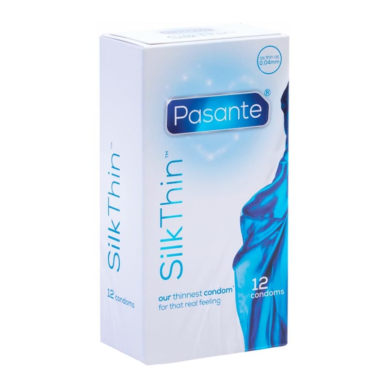 Pasante Silk Thin | Préservatifs ultra-fins en latex | Boîte de 12 pcs