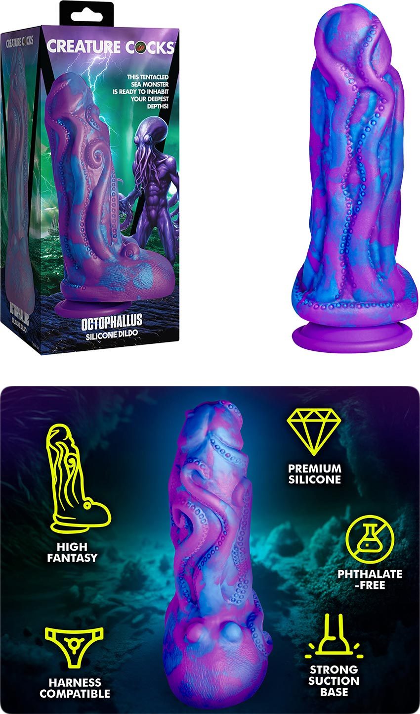 Creature Cocks Octophallus | Dildo Alien von Tentakeln umschlungen