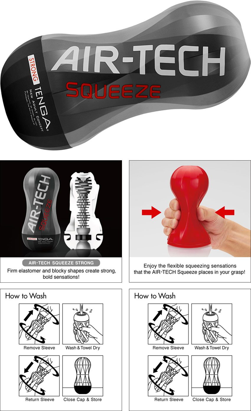 Tenga AIR-TECH SQUEEZE | Strong | Masturbateur souple et réutilisable
