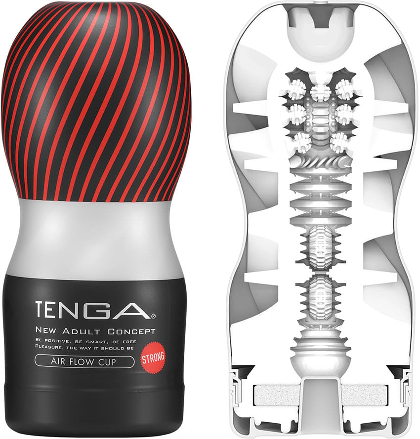 Tenga Air Flow Cup Strong | Masturbateur avec structure à flux d'air