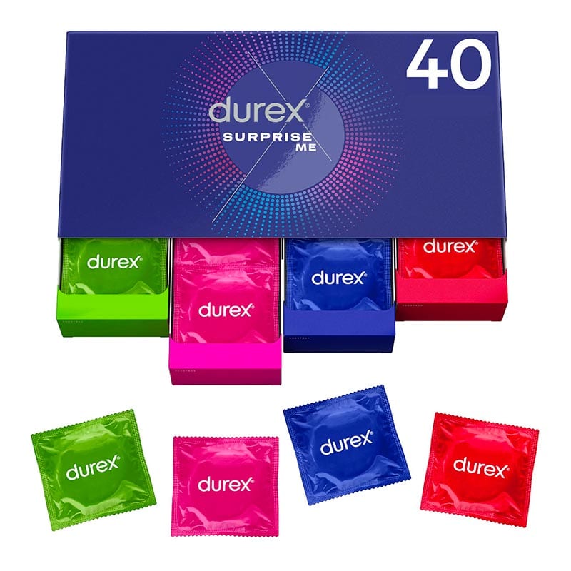 Durex Surprise Me | Pack de 40 préservatifs de 4 variétés différentes