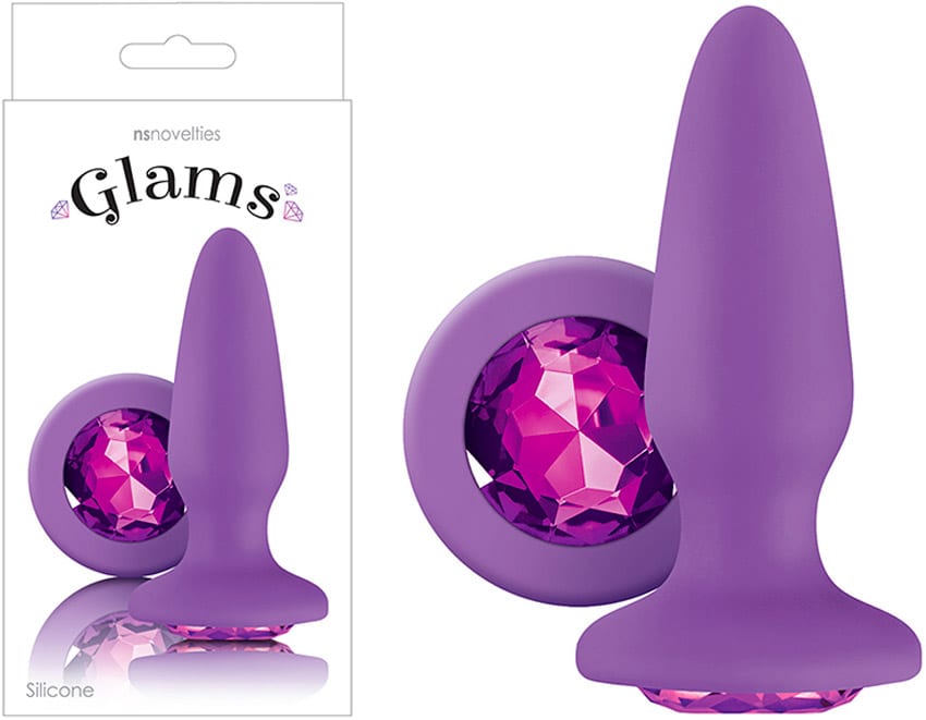 NS Novelties Glams | Plug anal en silicone avec cristal violet