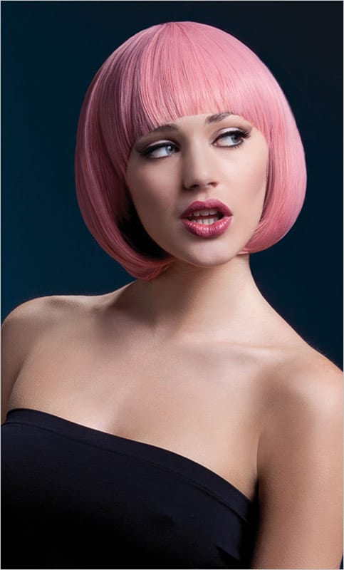 Fever Wigs Mia | Perruque courte avec cheveux roses et frange