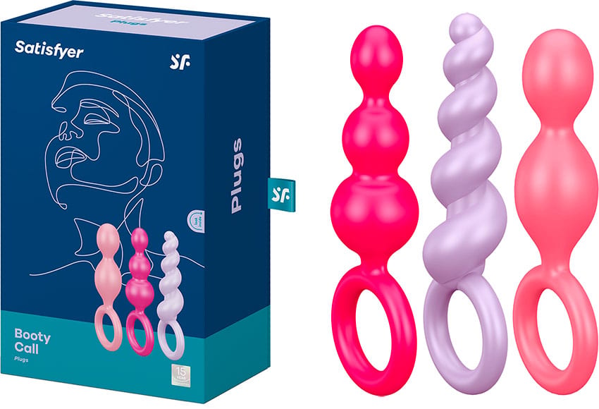 Booty Call Plugs | Set mit 3 Analplugs aus Silikon | 3 Farben