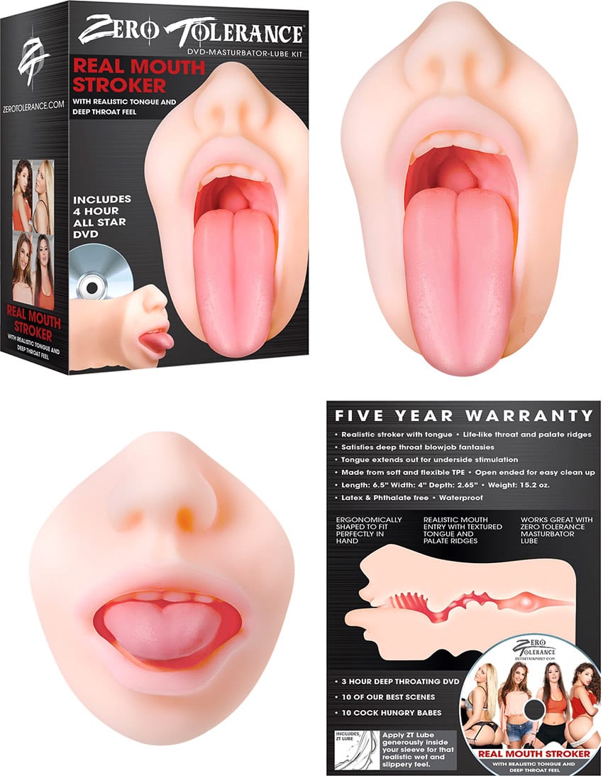 Zero Tolerance Real Mouth | Deep Throat Masturbator | Mund