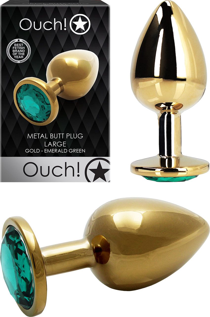 Plug Anal Avec Cristal Vert - Kiss Kiss
