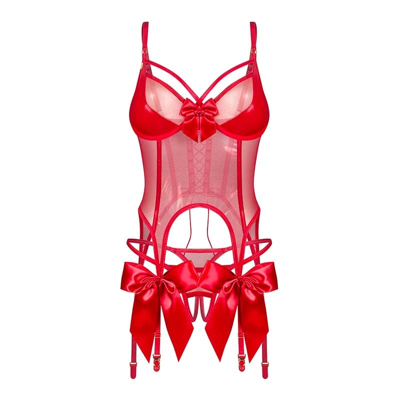 Obsessive Gifty Red | Verführerisches rotes Korsett & String