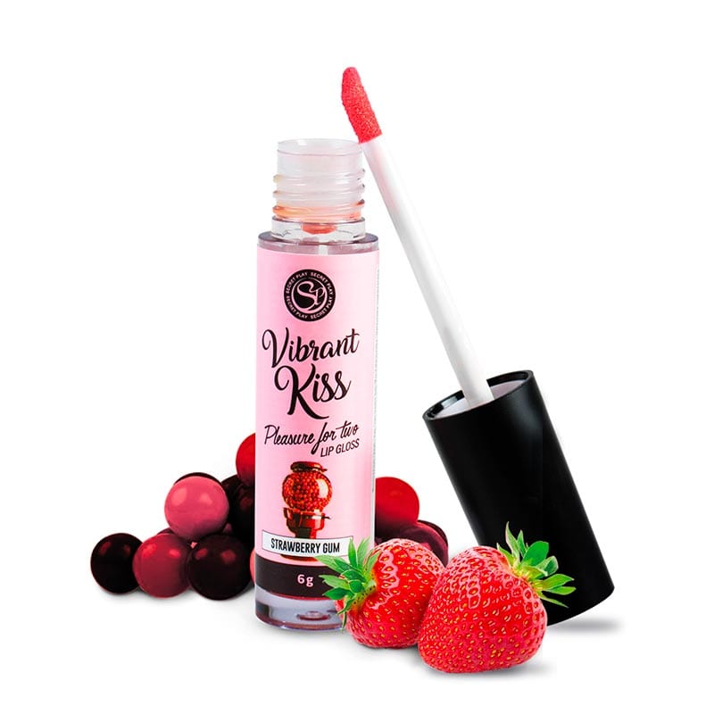 Secret Play Vibrant Kiss Strawberry | Gloss à lèvres stimulant