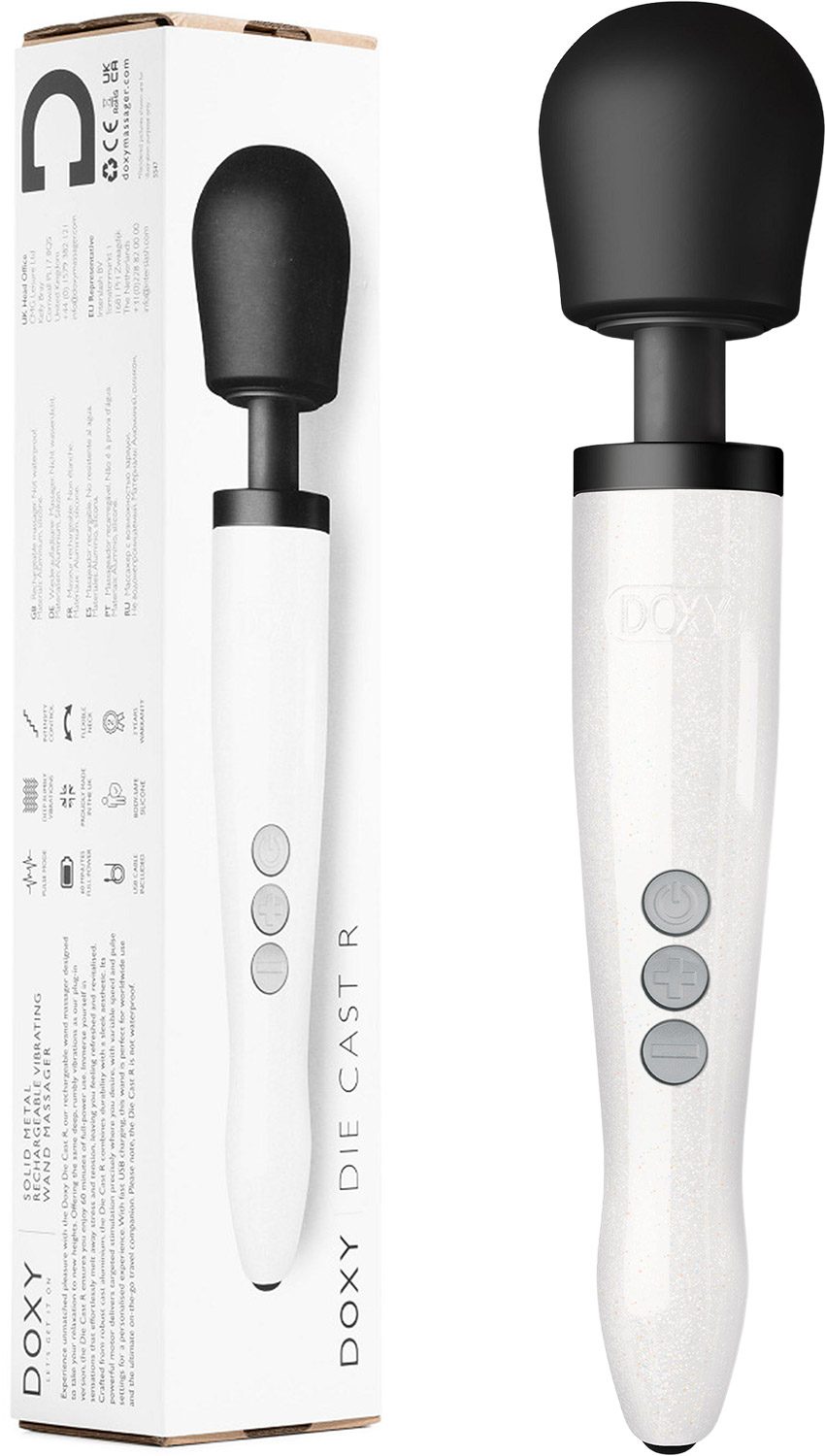 DOXY Die Cast R | Ultrastarker + wiederaufladbarer Vibrator | Weiss