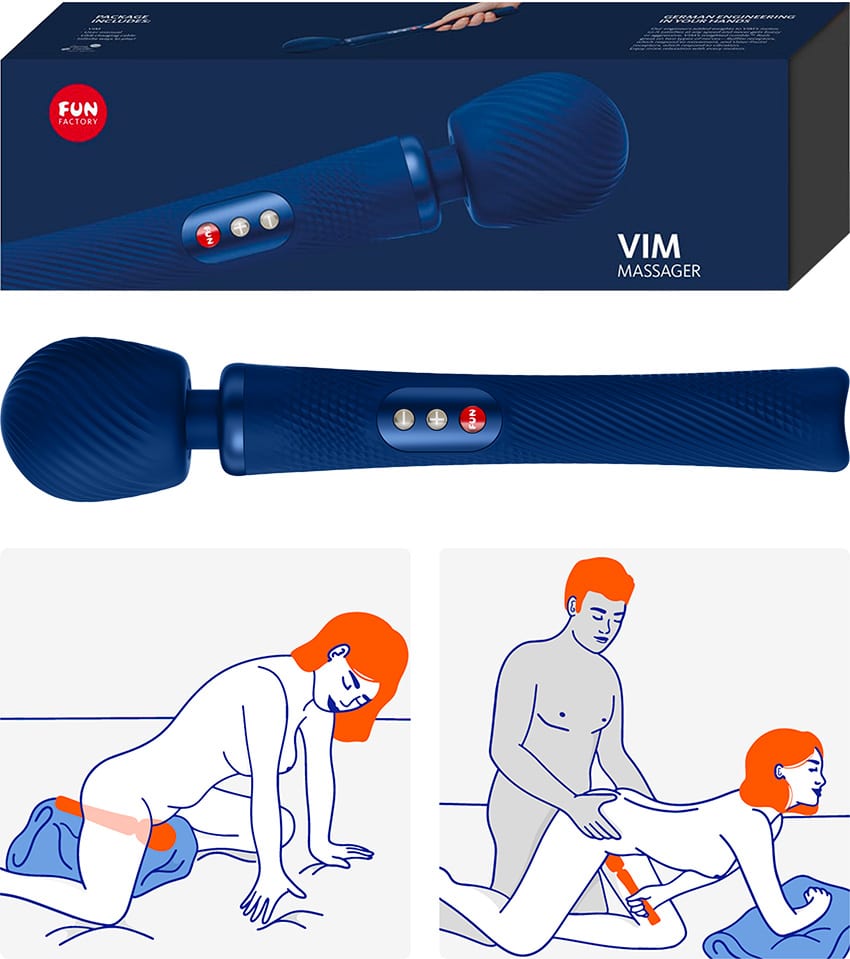 Fun Factory VIM | Baguette vibrante puissante et rechargeable | Bleu