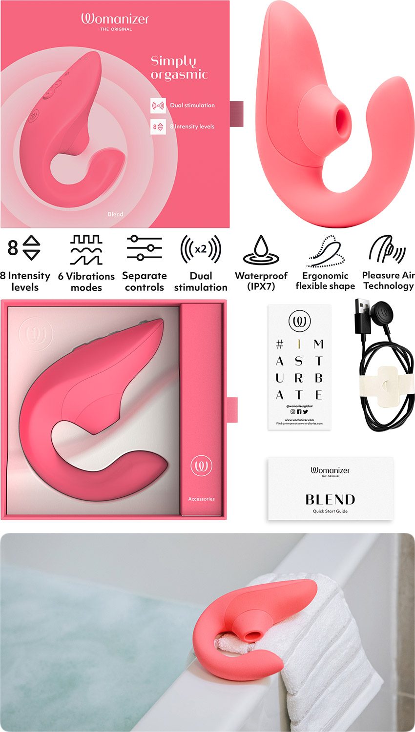 Womanizer Blend | Stimulateur 2-en-1 | Clitoris et point G
