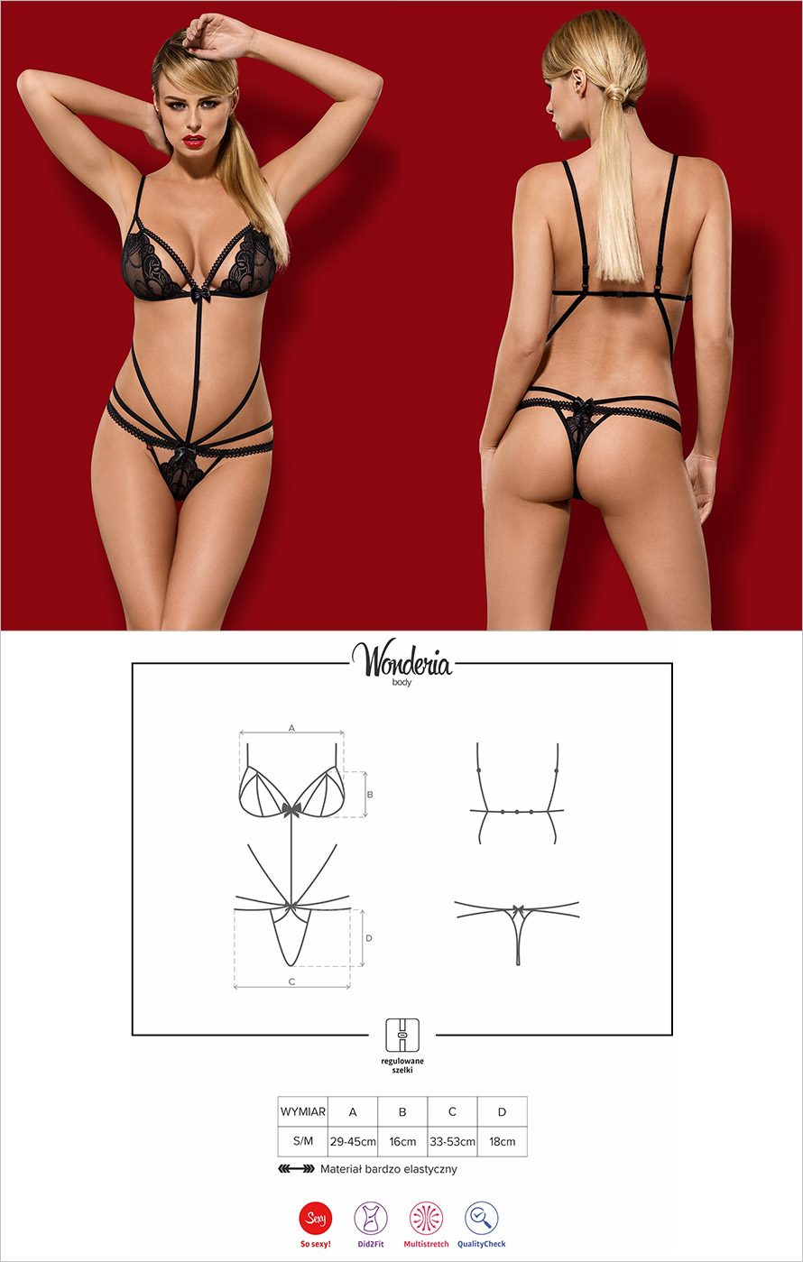 Obsessive Wonderia Teddy | Ultrasexy Body aus Bändern
