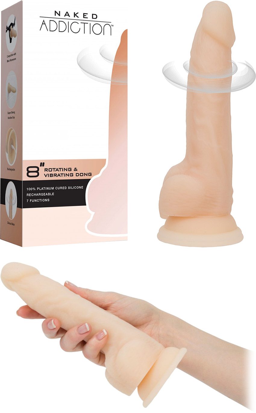 Naked Addiction | Vibromasseur réaliste et rotatif | 14 cm