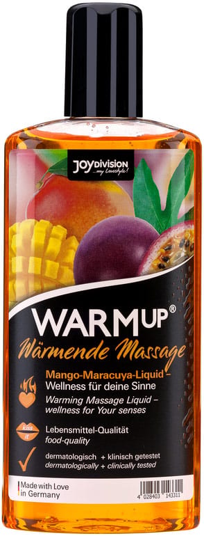 JoyDivision WARMup | Huile de massage chauffante | Mangue & Passion