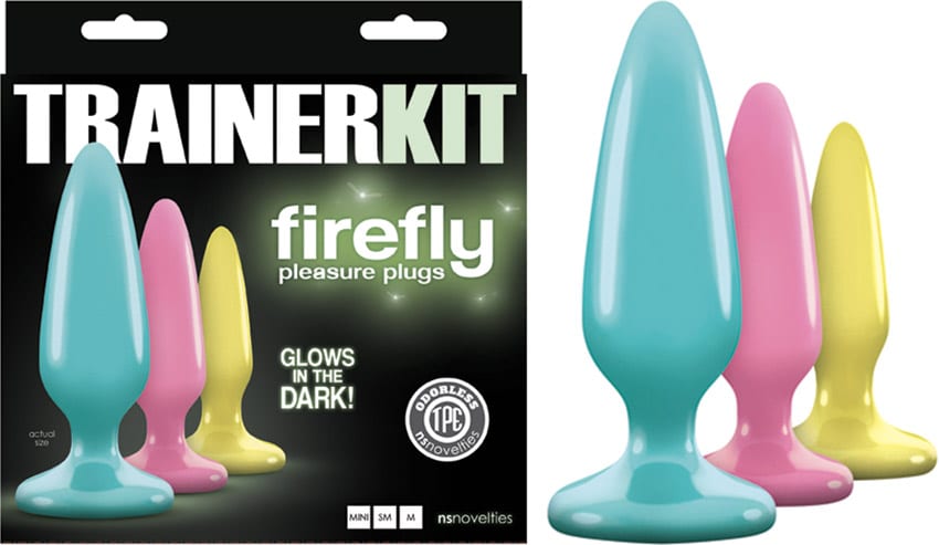 NS Novelties Firefly | Set anal composé de 3 plugs phosphorescents