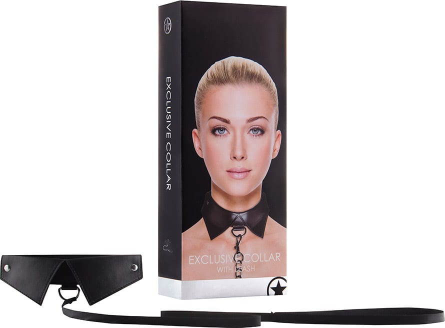 Ouch! | Elégant collier avec col relié à une laisse détachable | BDSM