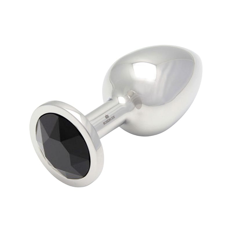 Plug anal Rosebuds Cristal - Jet Black (L)