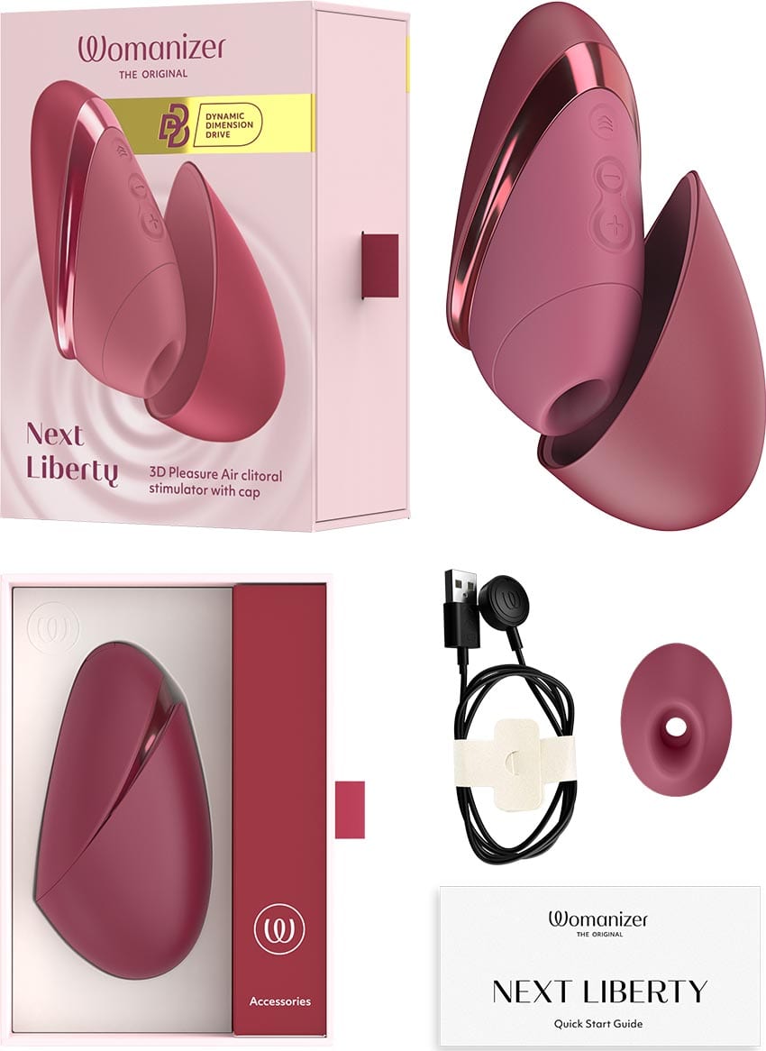 Womanizer Next | Kompakter Klitorisstimulator | Bordeauxrot