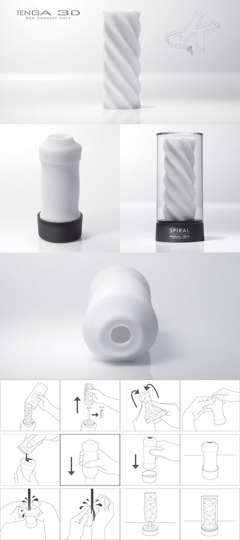 Tenga 3D Spiral | Masturbator mit interner stimulierender Textur