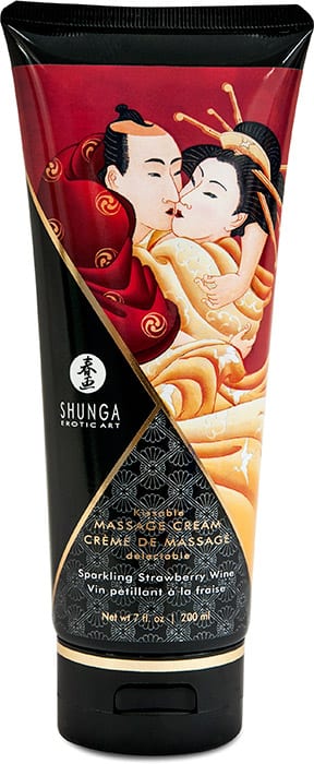 Shunga essbare Massagecreme - Erdbeersekt