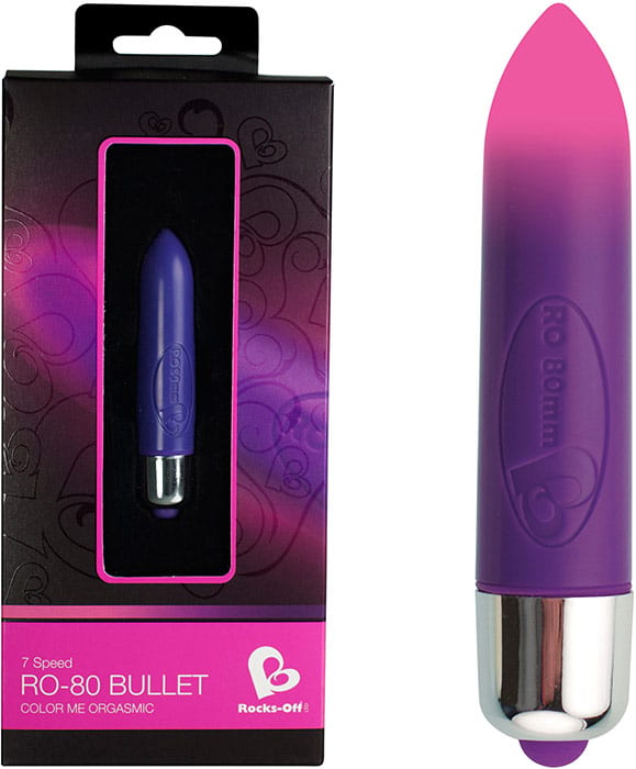 Rocks-Off RO-80mm | Vibromasseur de type bullet | Couleur changeante