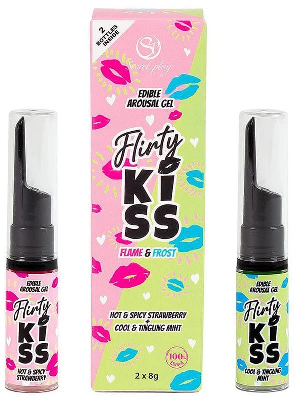 Secret Play Fresh Flirty Kiss | Deux gels stimulants | Fraise & Menthe