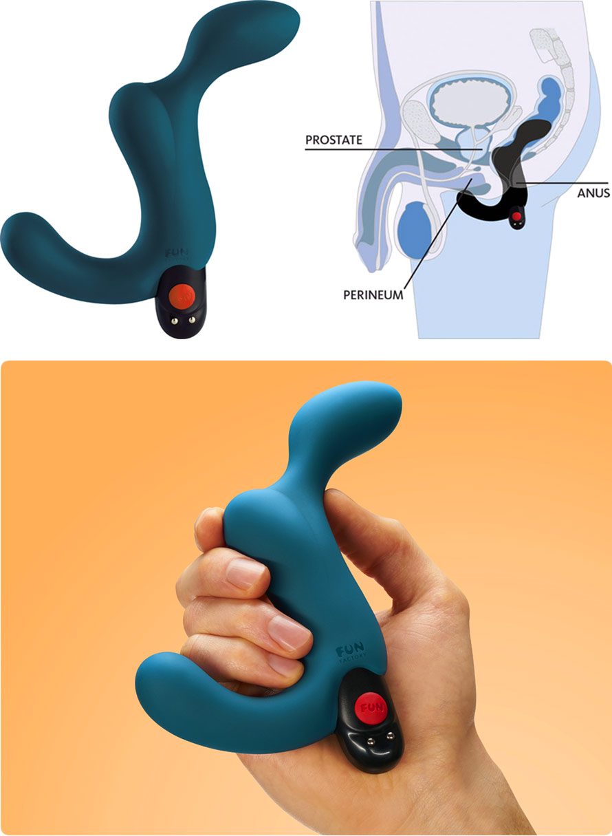 Fun Factory Duke | Prostatavibrator für Männer | Deep Sea Blue