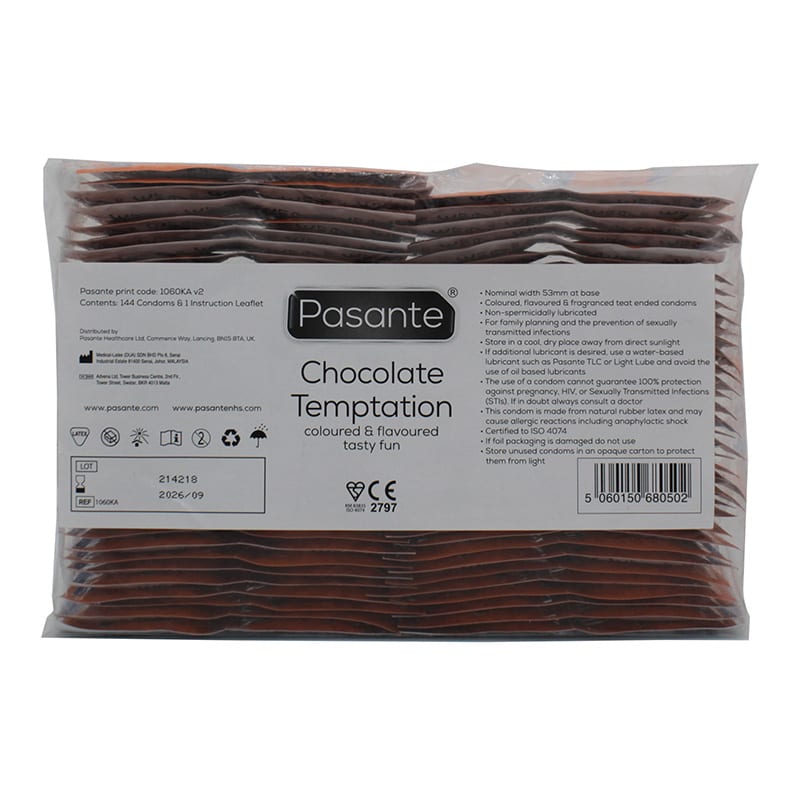 Pasante Chocolate | Préservatifs aromatisé au chocolat | 144 pcs