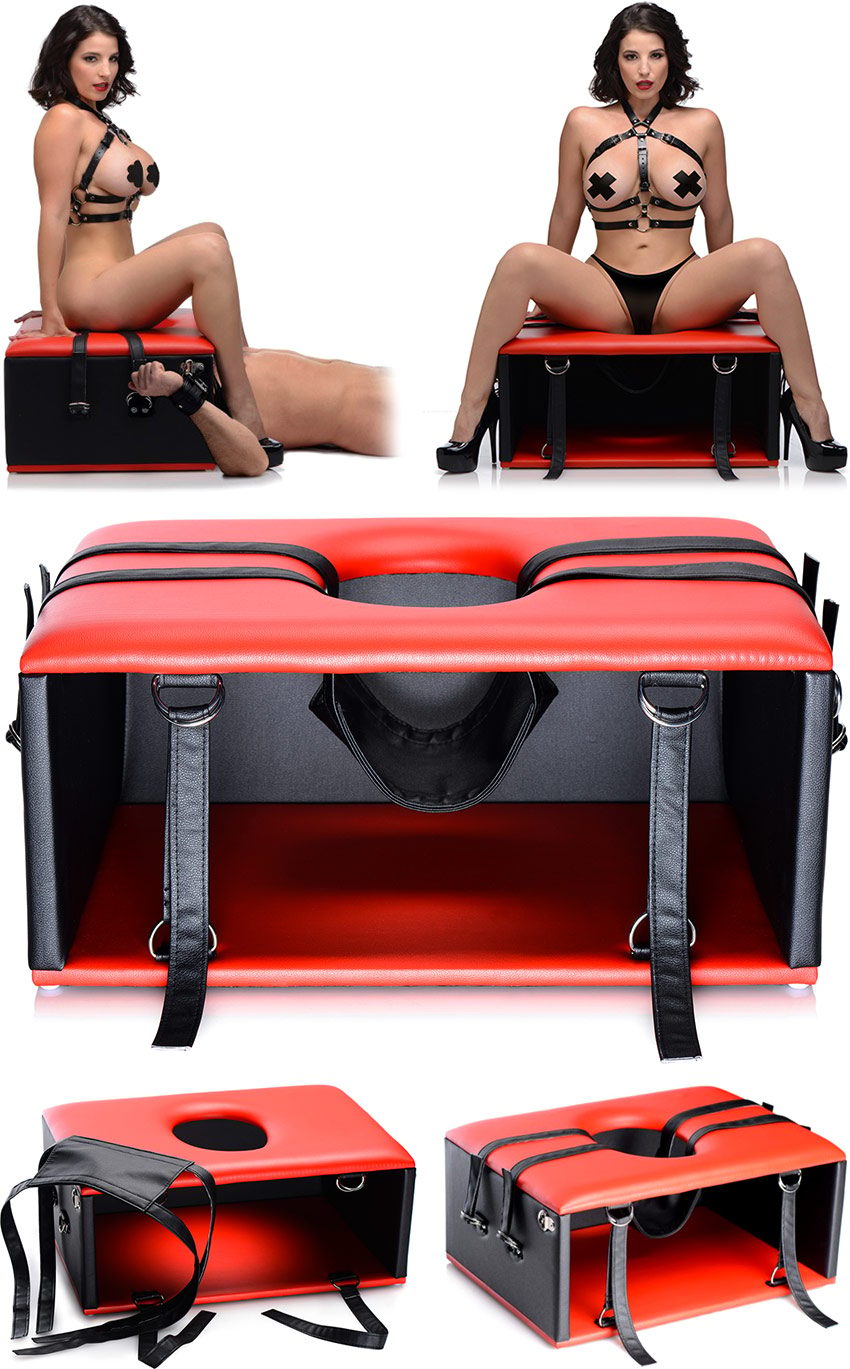 Master Series Queening Chair | Bondage Hocker mit Öffnung