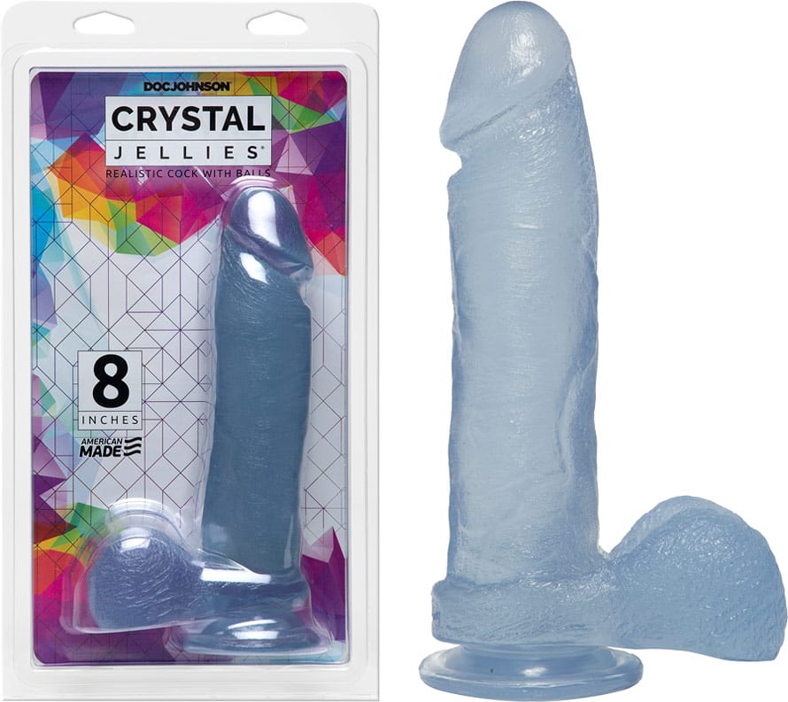 Doc Johnson Crystal Jellies | Jelly Dildo mit Saugnapf