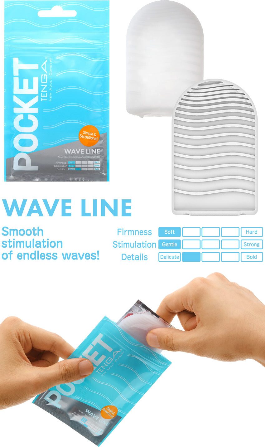 Tenga Pocket Wave Line | Masturbateur pour homme | Ultra-compact