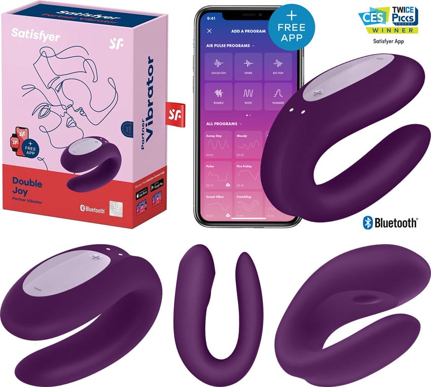 Satisfyer Double Joy | Vibrator für Paare | iOS/Android App