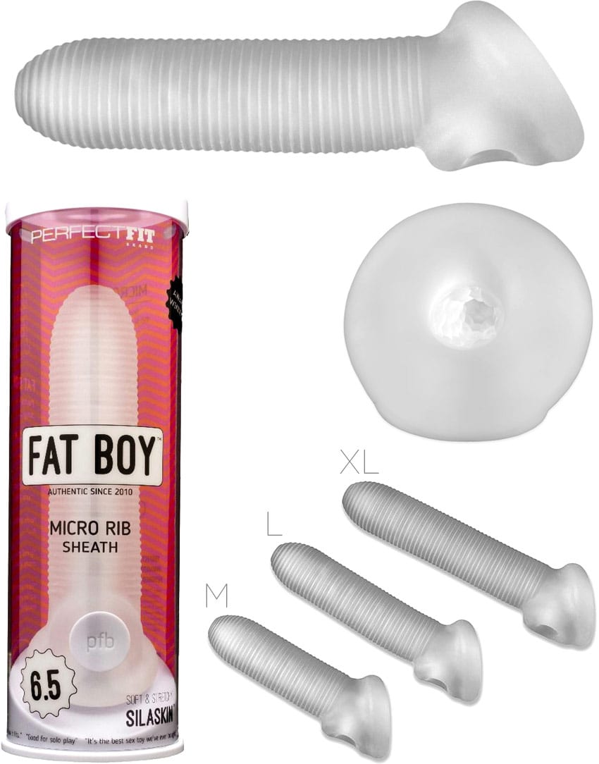 Fat Boy Micro Rib | Penishülle | Gerippte Textur | Large