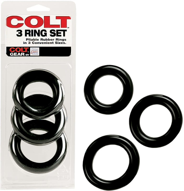 COLT | Set aus 3 Penisringen aus Kautschuk & in verschiedenen Grössen