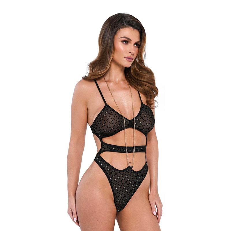 Kotek BD101 | Schwarzer Body mit Kettendetail und goldenen Akzenten