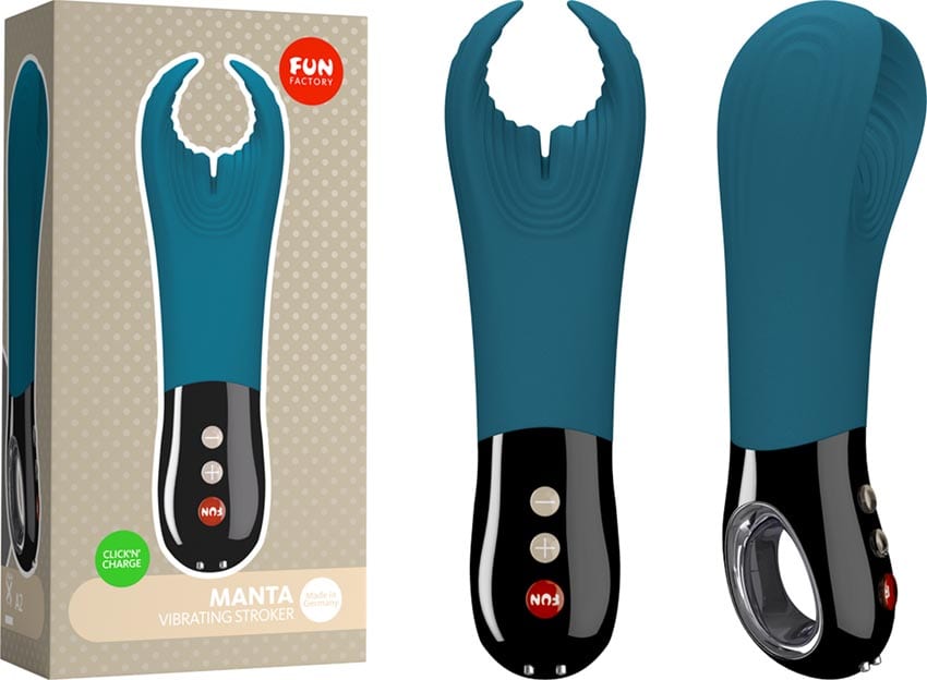 Fun Factory Manta | Vibrierendes Sextoy für Männer und Paare | Blau