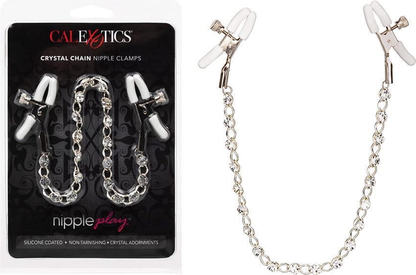 CalExotics Crystal Chain | Nippelklemmen mit Strasskette