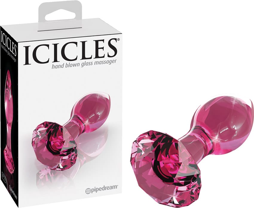 Icicles No. 79 | Plug anal en verre terminé par un diamant