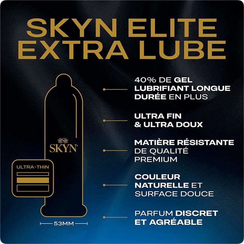 SKYN Elite Extra Gleitmittel | 10 latexfreie und extra gleitfähige Kondome